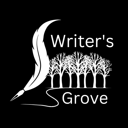 WritersGrove logo — quill and trees